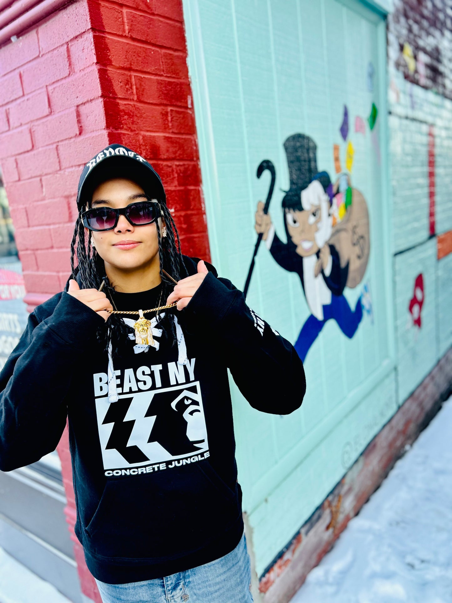 BEAST NY logo Signature hoodie