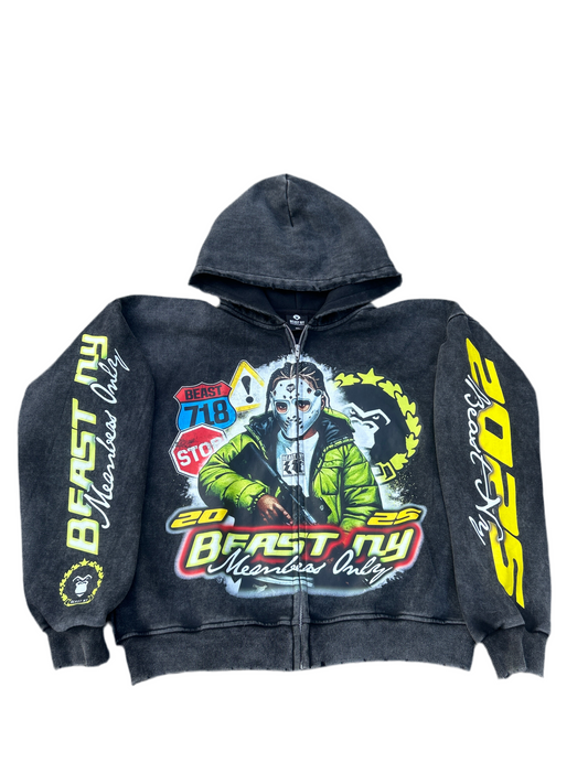 BEAST NY “Members Only” Hoodie – 2025 Edition (Zip-Up Style)