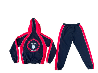 Beast NY Reflective Piping Windbreaker Set