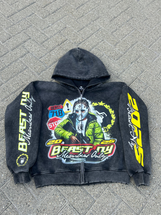 BEAST NY “Members Only” Hoodie – 2025 Edition (Zip-Up Style)