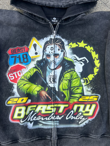 BEAST NY “Members Only” Hoodie – 2025 Edition (Zip-Up Style)