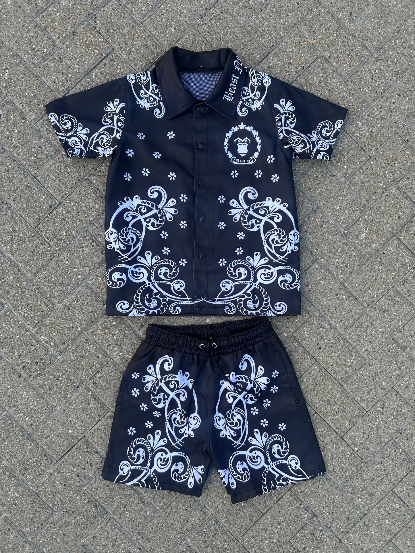 Exclusive Beast NY Midnight Bandana Short Set 🔥